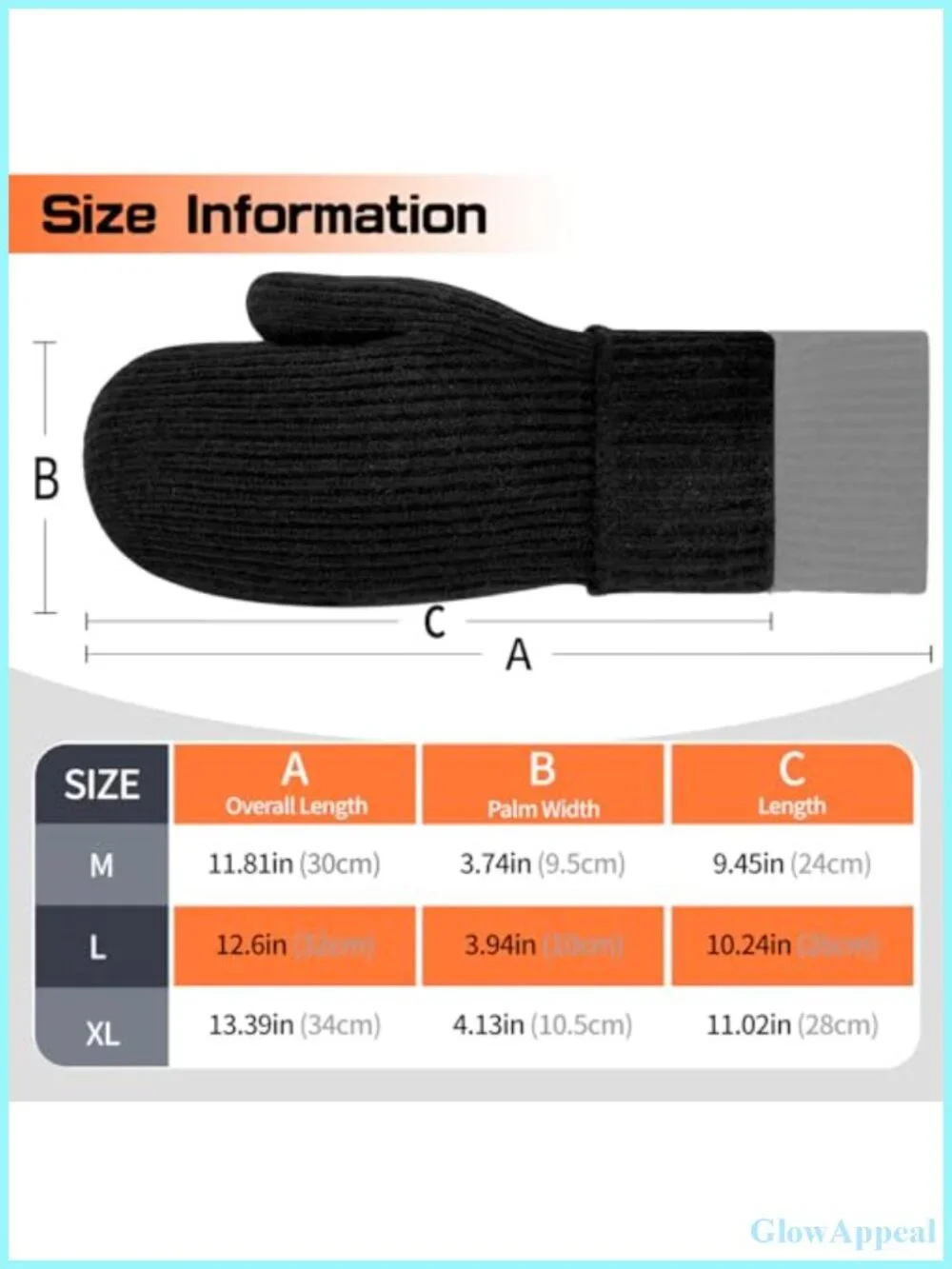 Wool Winter Gloves Men Women Fleece Lined Thermal Stretch Knit Mittens